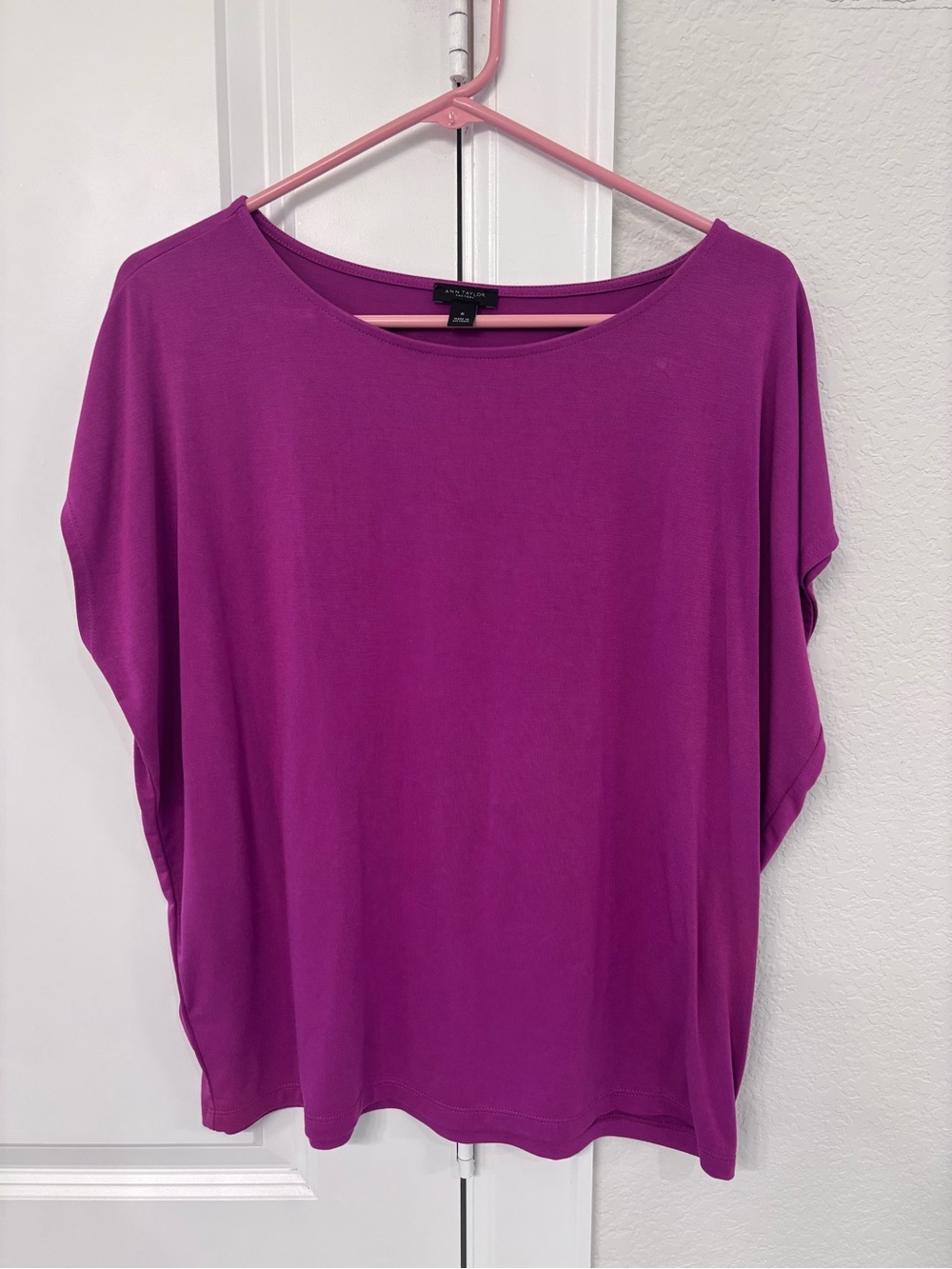 Ann Taylor Factory Magenta Dolman Sleeve Top